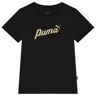 Girls Black Logo T-Shirt, 2, hi-res