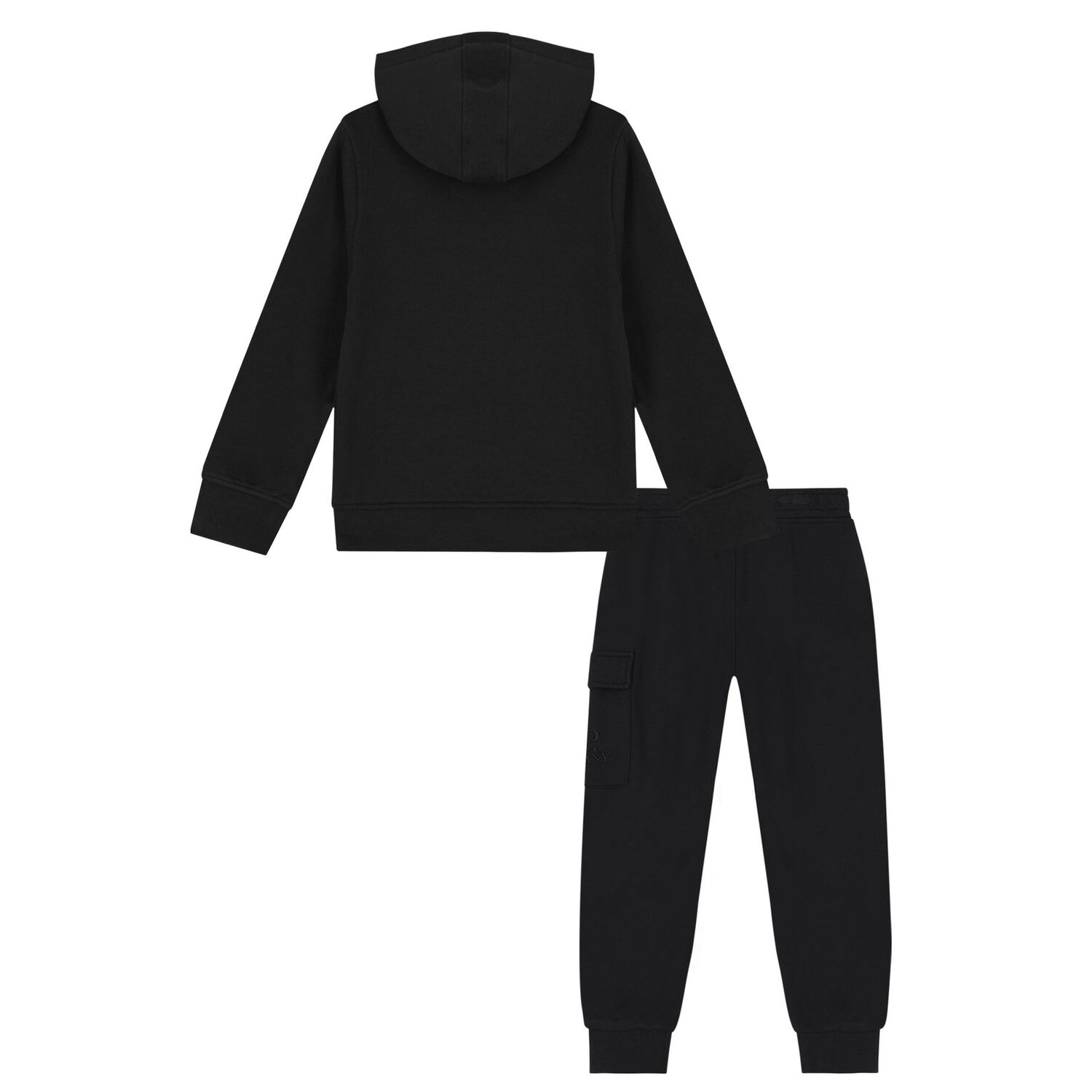Boys Black Logo Tracksuit, 1, hi-res