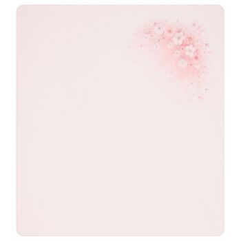 طقم بطانية زهرية باللون وردية للبنات