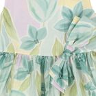 Girls Green Floral Dress, 2, hi-res