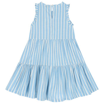 Girls Blue Logo Dress