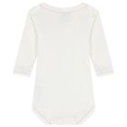 طقم هدية أفرول بنات مزين بطبعة الزهور  باللون العاجى والوردى, 1, hi-res