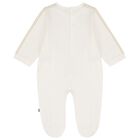 طقم هديه قبعه ومريله للاطفال بالشعار باللون العاجى والذهبي , 1, hi-res