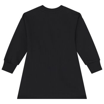 Girls Black Logo Dress