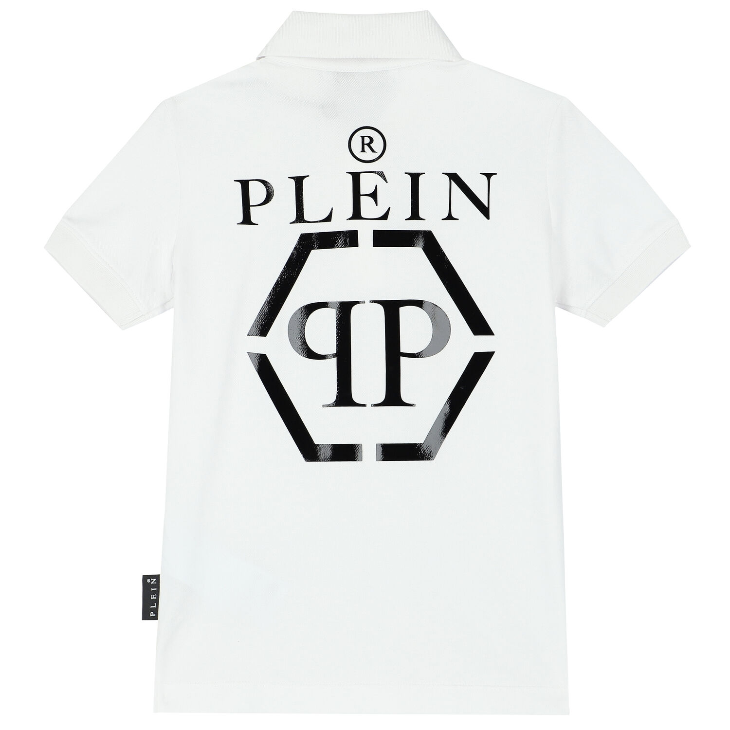 Boys White Logo Polo Shirt, 1, hi-res