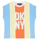 تيشيرت بنات بالشعار متعدد الألوان, 1, hi-res