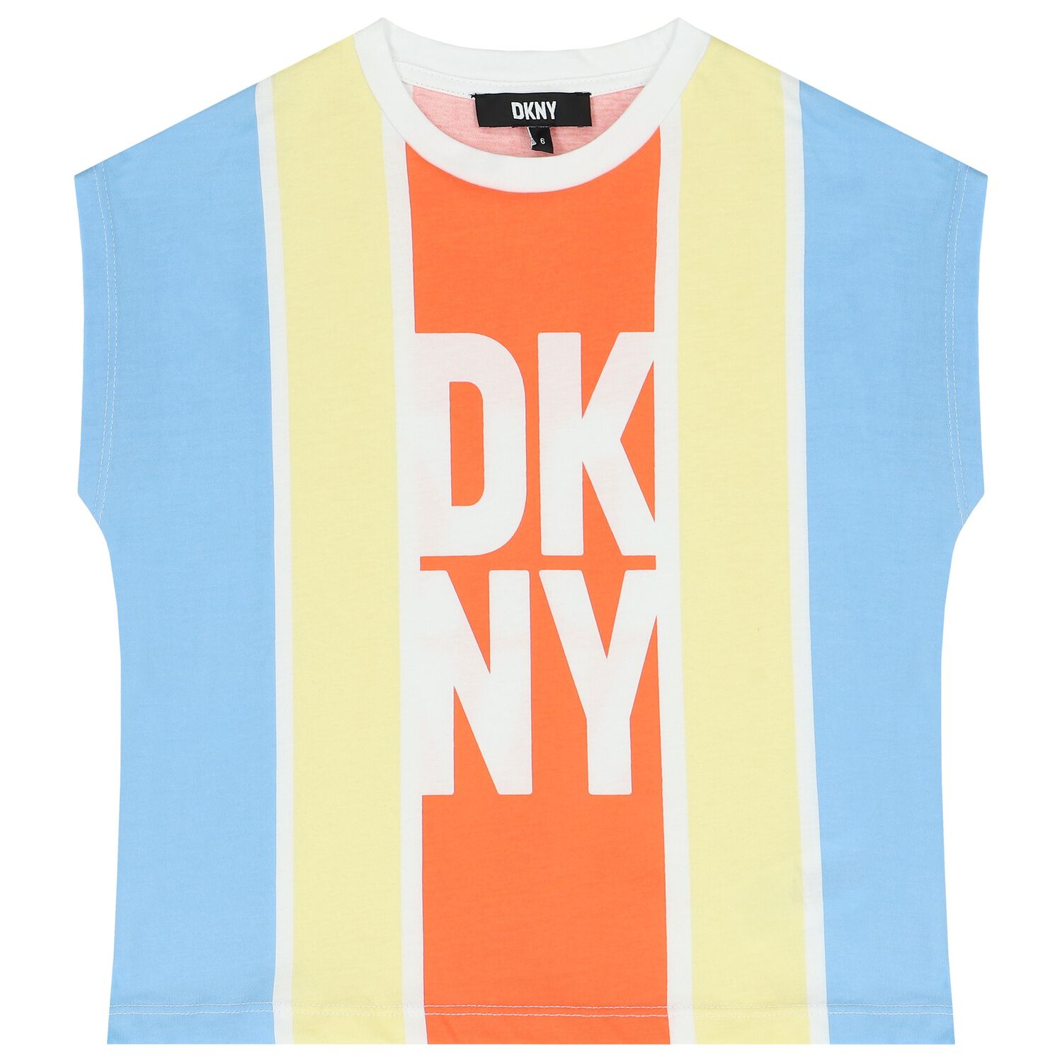 تيشيرت بنات بالشعار متعدد الألوان, 1, hi-res