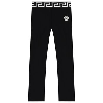 Girls Black Medussa Leggings