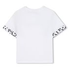 Girls White Logo Floral T-Shirt, 1, hi-res