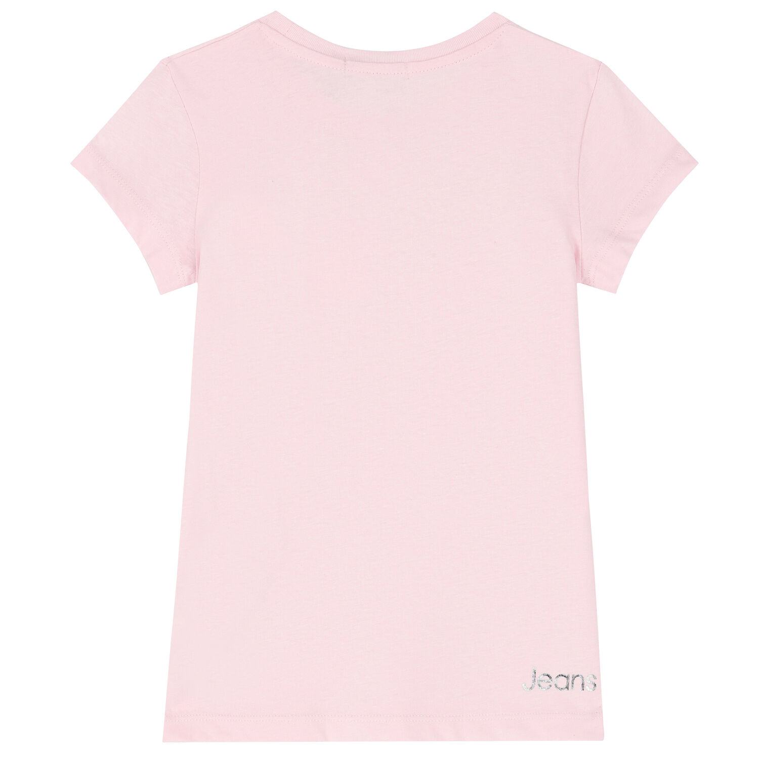 Girls Pink & Silver Logo T-Shirt, 2, hi-res image number null