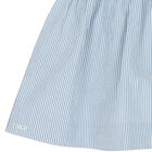 Girls Blue & White Striped Dress, 1, hi-res