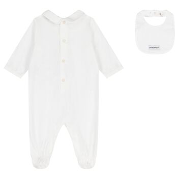 Ivory Bunny & Logo Babygrow Gift Set