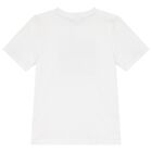 Boys White Logo T-Shirt, 1, hi-res