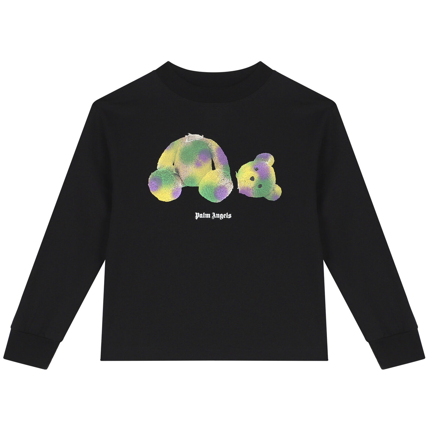 Black Teddy Bear Logo Long Sleeve Top, 1, hi-res image number null