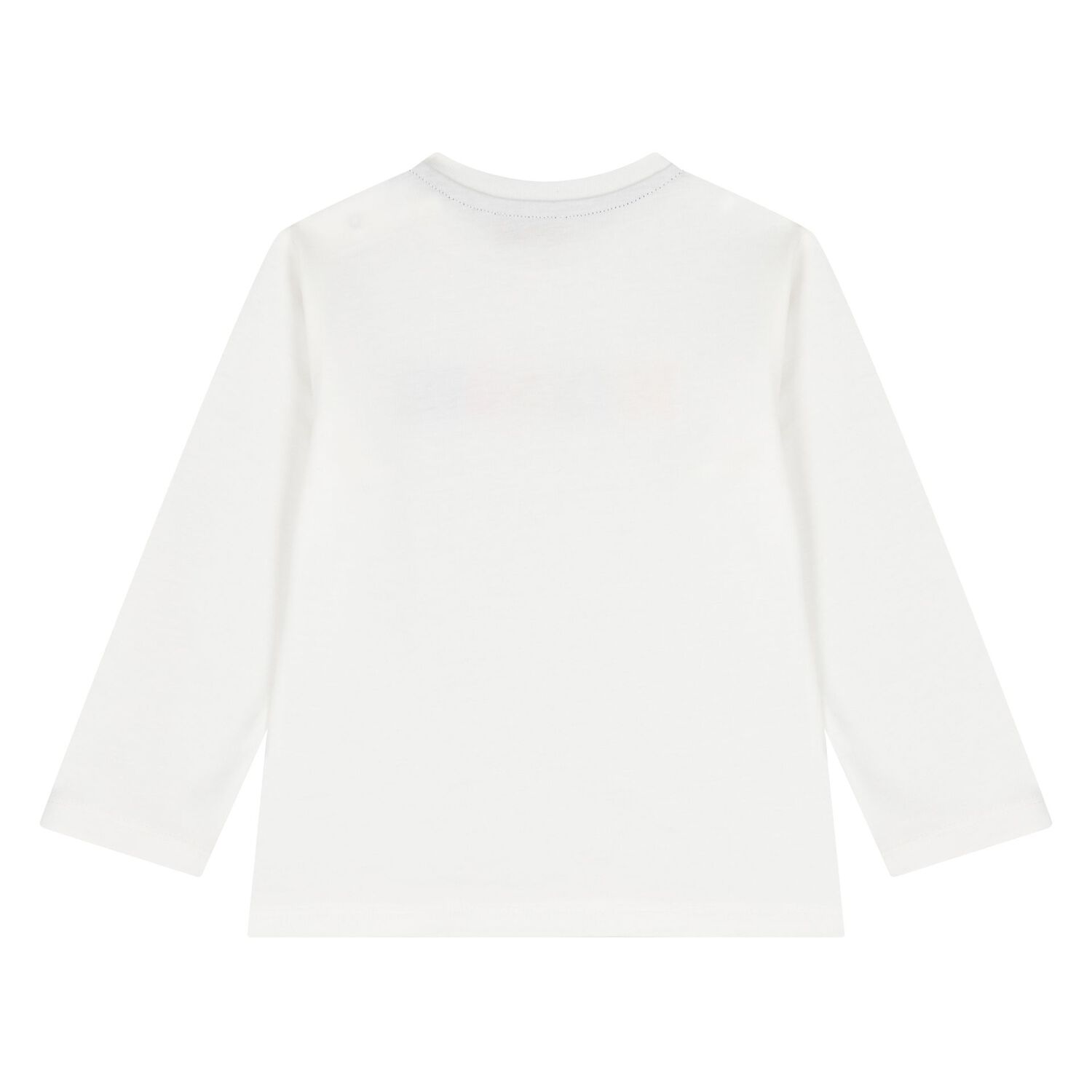 Younger Boys White Long Sleeve Top, 1, hi-res