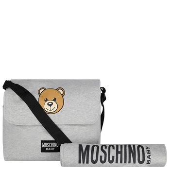 Grey Teddy Bear Baby Changing Bag