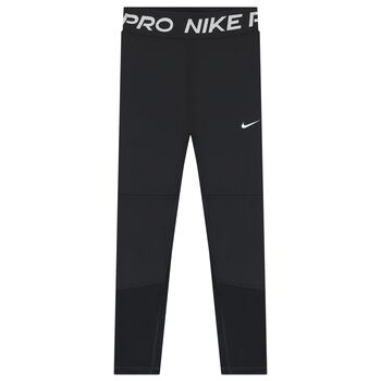 Girls Black Logo Leggings