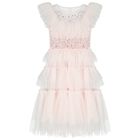 Girls Pink Tulle Embellished Dress, 1, hi-res