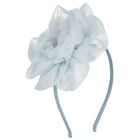 Girls Blue Flower Headband, 1, hi-res