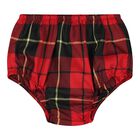Baby Girls Red & Black Tartan Taffeta Dress Set, 1, hi-res
