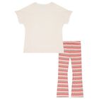 Girls Ivory & Pink Zigzag Leggings Set, 1, hi-res