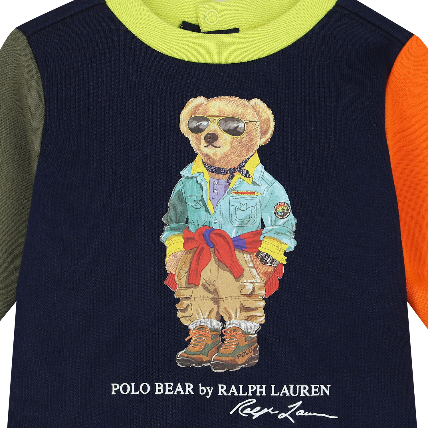 Baby Boys Navy Polo Bear Romper, 1, hi-res image number null