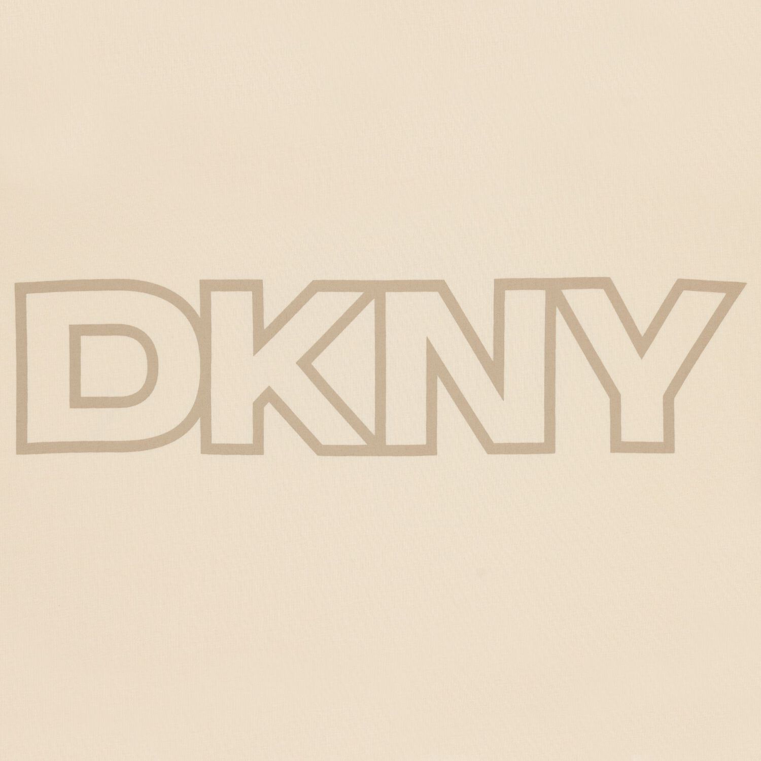 تيشيرت بنات بالشعار باللون البيج, 1, hi-res