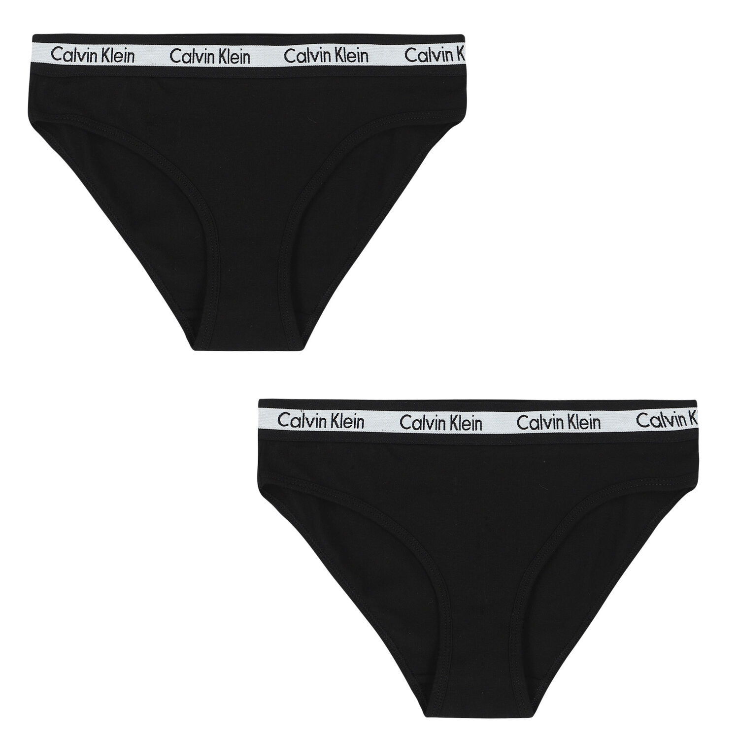 Girls Black Bikini Brief (2-Pack), 2, hi-res