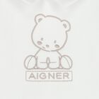 White & Beige Teddy Bear Babygrow, 1, hi-res