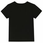 Girls Black Logo T-Shirt, 3, hi-res