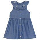 Younger Girls Blue Star Dress, 1, hi-res