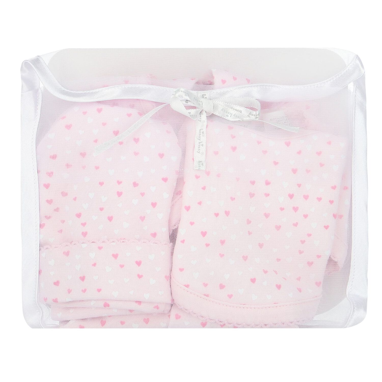 Baby Girls Pink Hearts Babygrow Gift Set, 1, hi-res