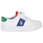 حذاء رياضي بالشعار باللون الأبيض للأولاد, 1, hi-res