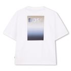 Boys White Logo T-Shirt, 1, hi-res