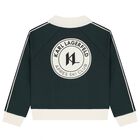 Boys Green Logo Zip Up Top, 1, hi-res