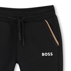 Younger Boys Mini Me Black Logo Tracksuit, 1, hi-res