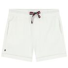 طقم أولاد شورت بالشعار باللون الأبيض, 1, hi-res