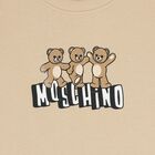Boys Beige Teddy Bear Logo T-Shirt, 2, hi-res
