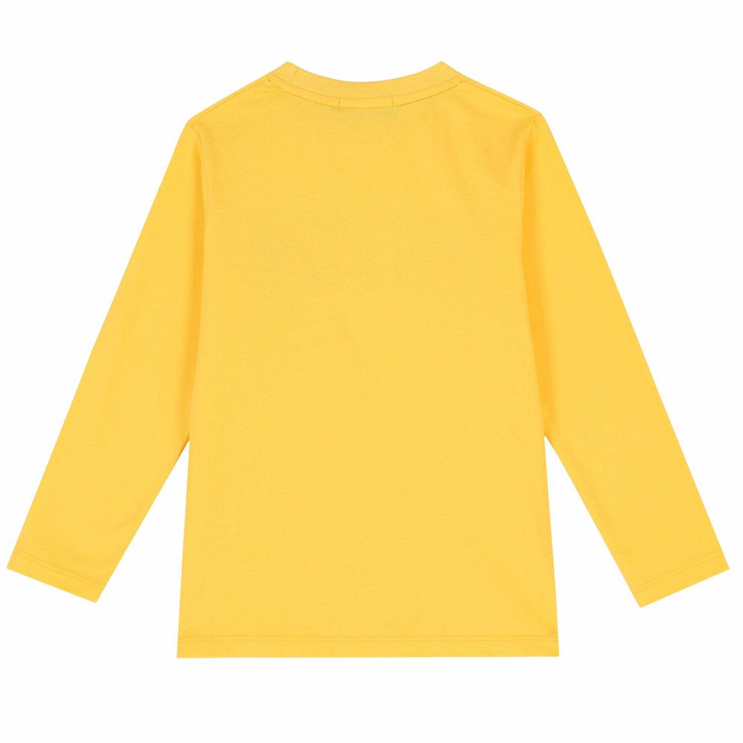 Boys Yellow Logo Long Sleeve Top, 2, hi-res image number null
