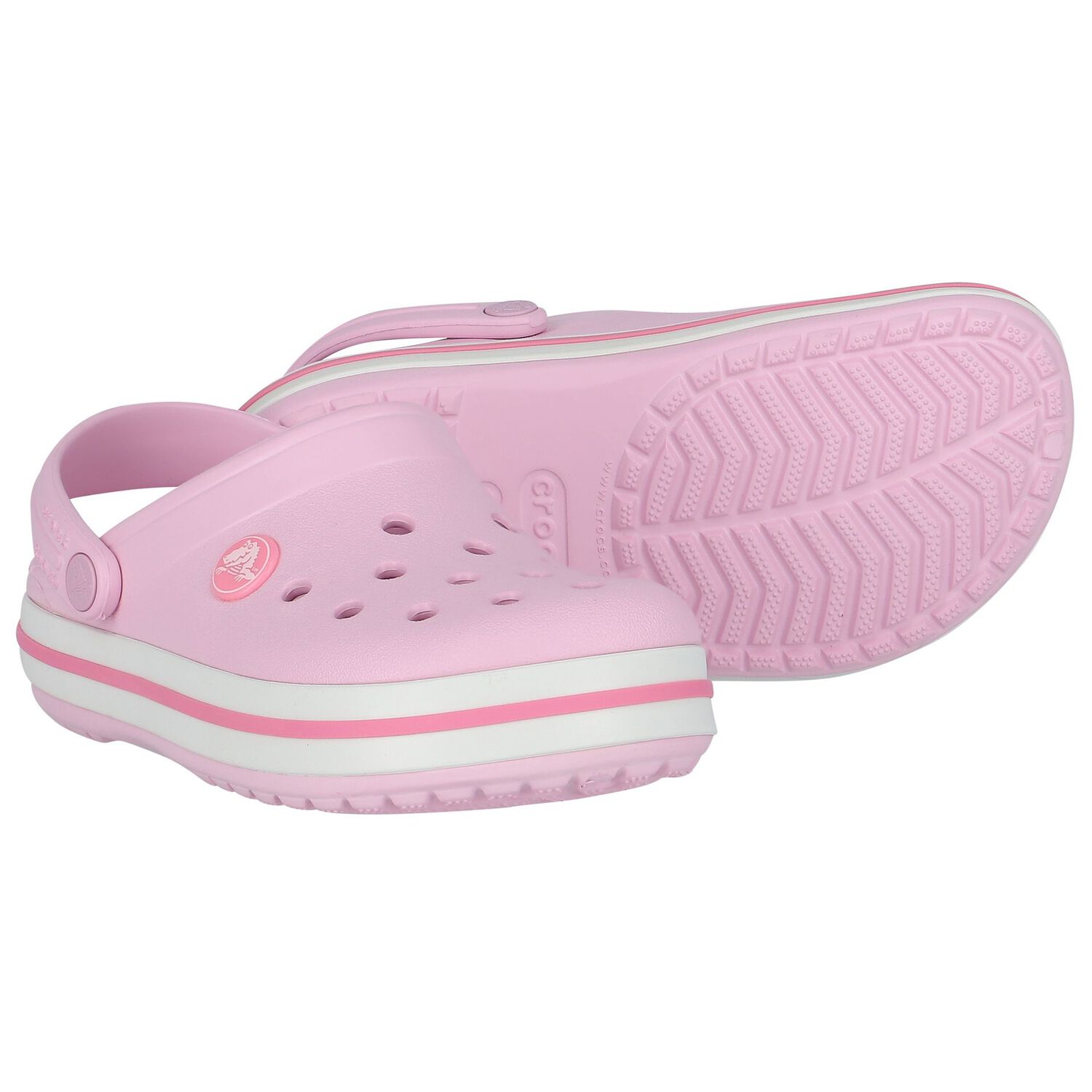 Girls Pink Crocband Clog Sandals, 1, hi-res image number null