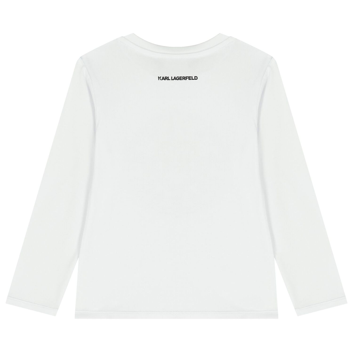 Girls White Logo Long Sleeve Top, 2, hi-res