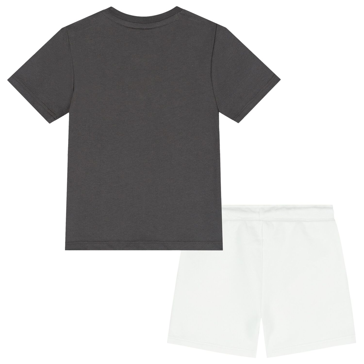 Younger Boys Grey & White Logo Shorts Set, 1, hi-res image number null