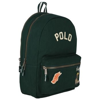 Boys Green Logo Varsity Backpack ( 44cm )