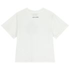 Girls White Logo Flower T-Shirt, 1, hi-res