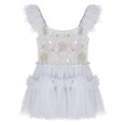 Baby Girls Silver Embellished Tulle Dress Set, 1, hi-res