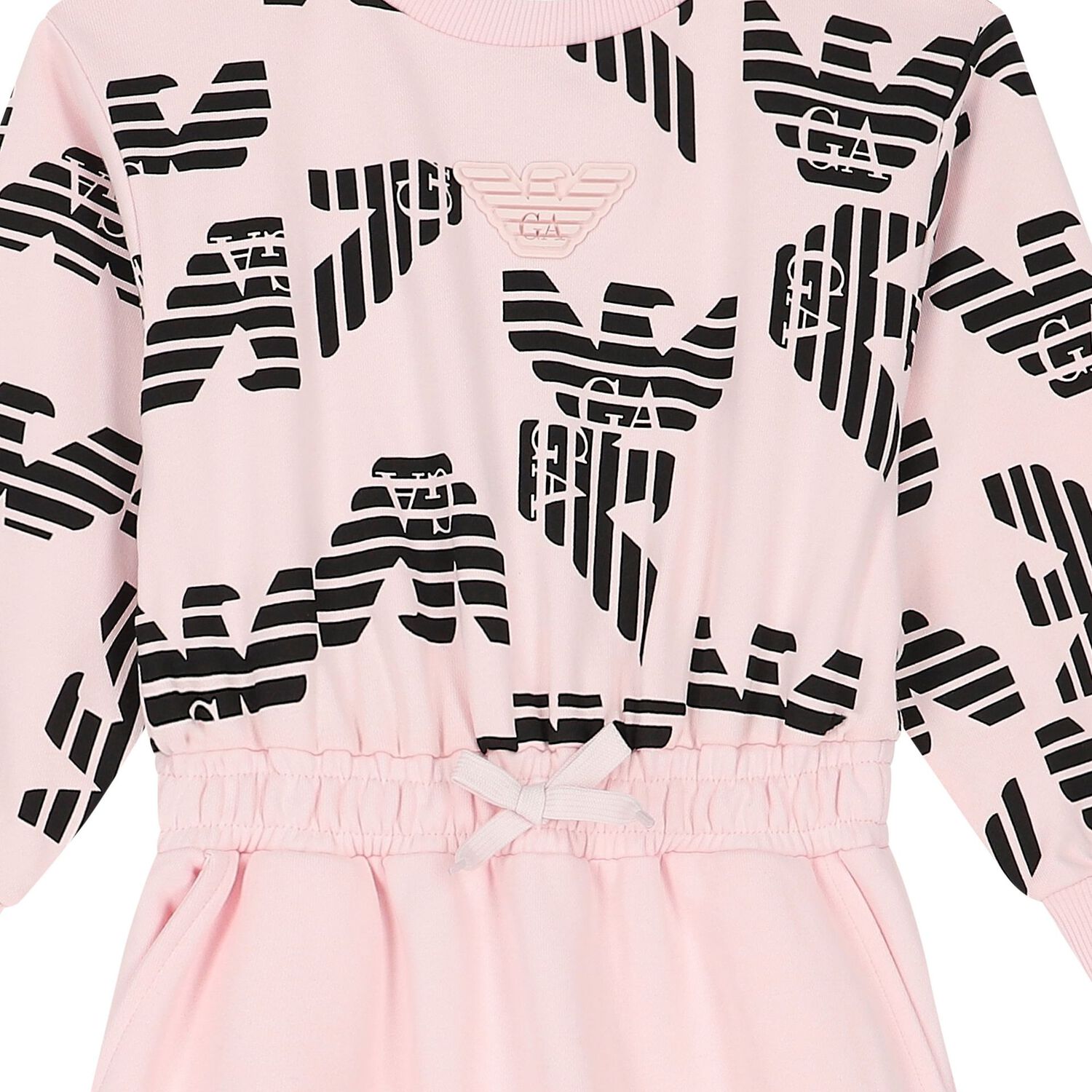 فستان بنات بالشعار باللون الوردى, 1, hi-res