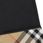 Boys Black & Beige Check Shorts, 1, hi-res