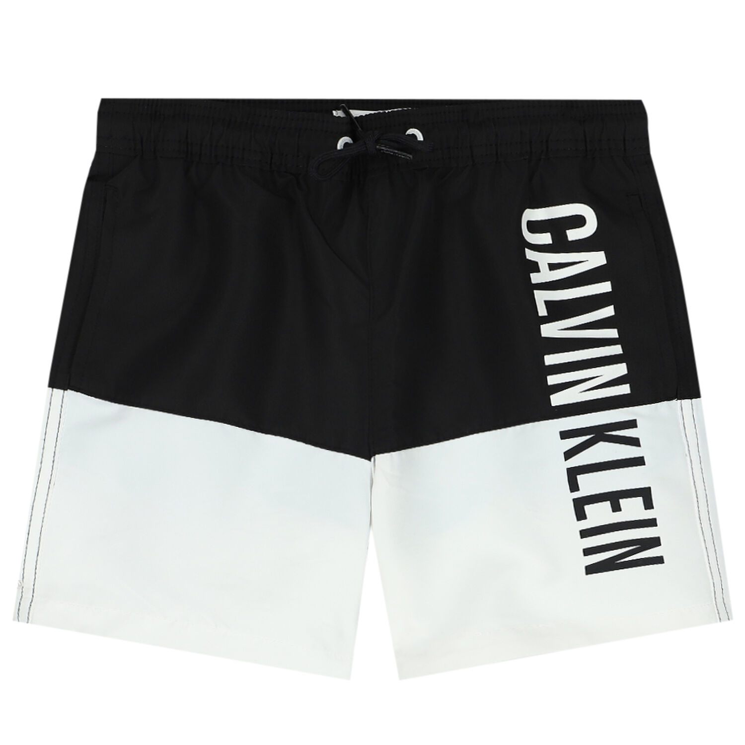 Boys Black & White Logo Swim Shorts, 1, hi-res image number null