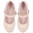 Girls Ivory Flower Shoes , 2, hi-res