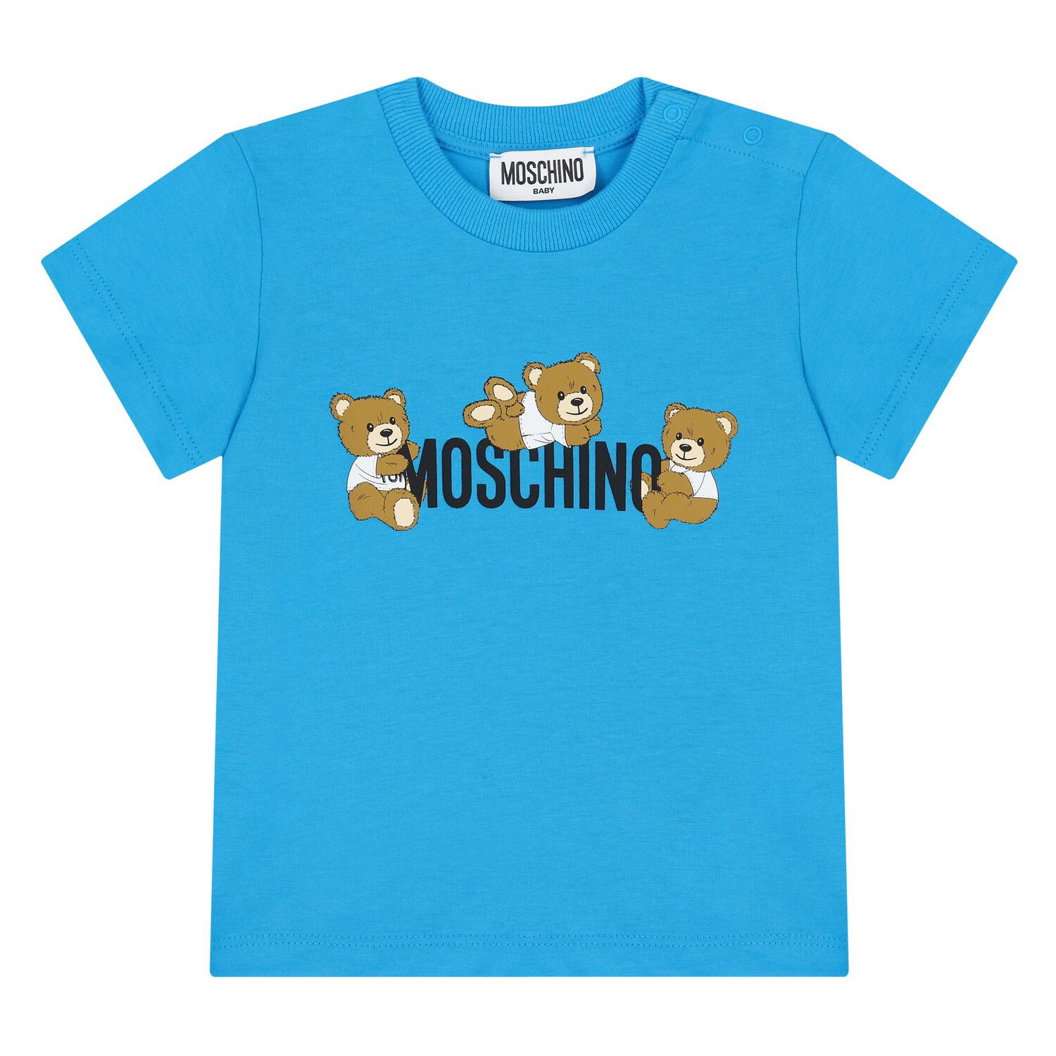 Younger Boys Blue Teddy Bear Logo Shorts Set, 3, hi-res